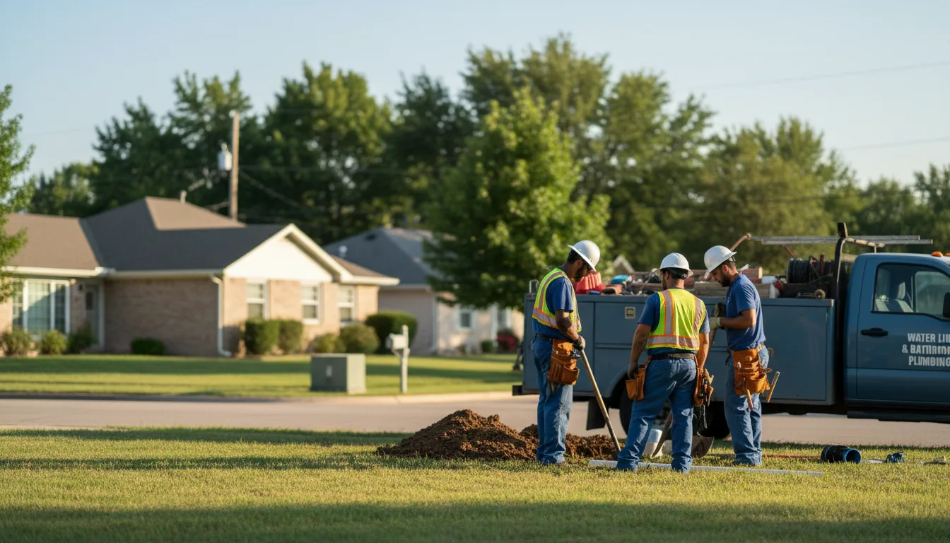 Residential water line and bathroom plumbing service in Emmet, NE